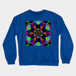 Neon Rainbow - Wobble Flower Crewneck Sweatshirt